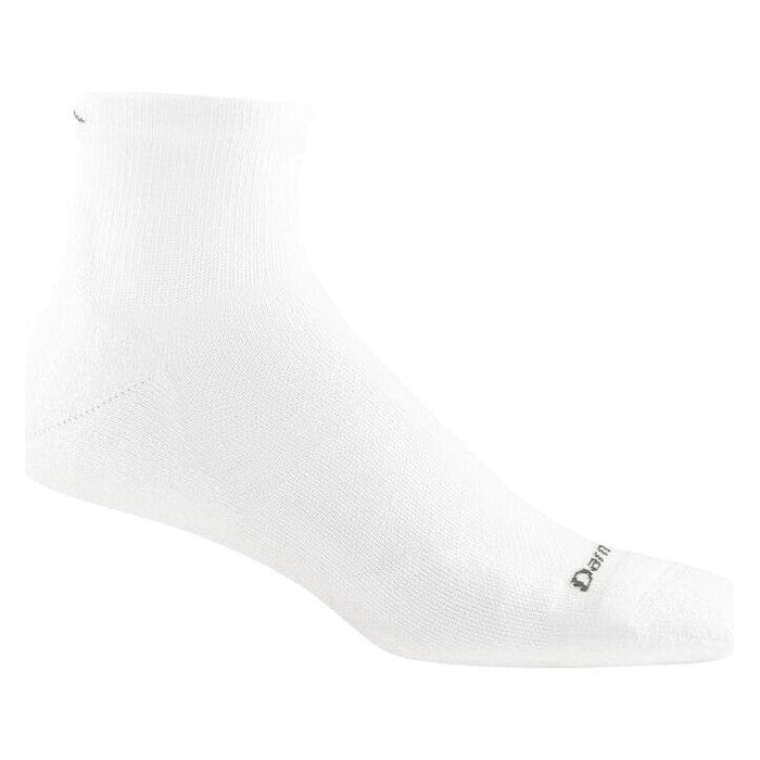 DARN TOUGH RUN QUARTER ULTRA-LIGHTWEIGHT RUNNING SOCK MEN'S Apparel Darn Tough WHITE M 