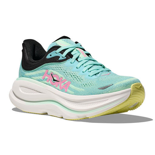 HOKA BONDI 9 WOMEN'S MEDIUM AND WIDE Sneakers & Athletic Shoes HOKA BLUE SPARK/MINT FLOURITE 5 B (Regular)