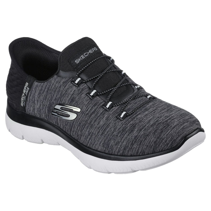 SKECHERS SLIP-INS: SUMMITS -DAZZLING HAZE WOMEN'S Sneakers & Athletic Shoes SKECHERS BLK/WHT 5 M