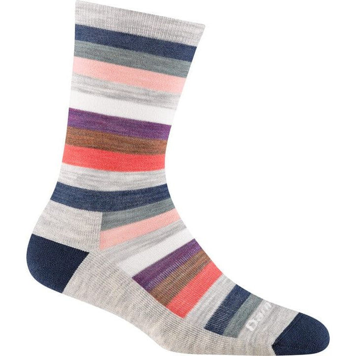 DARN TOUGH MYSTIC STRIPE CREW LIGHTWEIGHT LIFESTYLE SOCK WOMEN'S Apparel Darn Tough ASH S 