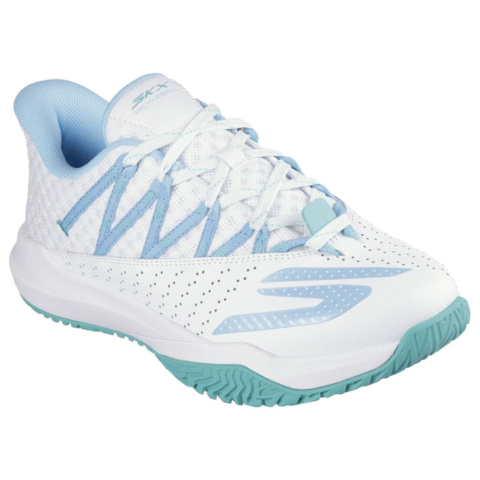 SKECHERS VIPER COURT RALLY WOMEN'S Sneakers & Athletic Shoes SKECHERS WHITE/BLUE 5 