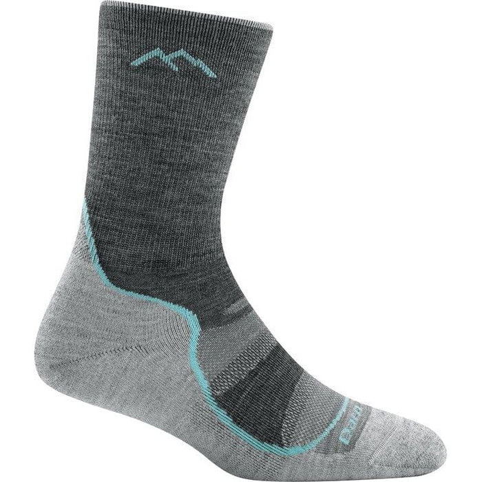 DARN TOUGH LIGHT HIKER MICRO CREW LIGHTWEIGHT HIKING SOCK WOMEN'S Apparel Darn Tough SLATE S 