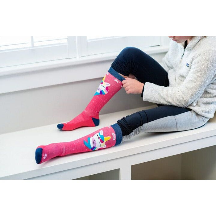 DARN TOUGH MAGIC MOUNTAIN OVER-THE-CALF MIDWEIGHT SKI & SNOWBOARD SOCK KIDS' Apparel Darn Tough 