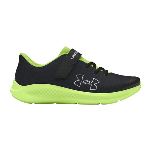 UNDER ARMOUR PRE-SCHOOL PURSUIT 3 AC BIG LOGO RUNNING SHOE KIDS' Sneakers & Athletic Shoes Under Armour BLACK/MORPH GREEN 11 