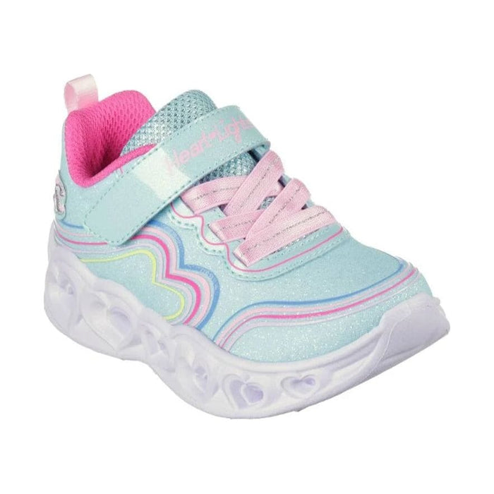 SKECHERS HEART LIGHTS - RETRO HEARTS KID'S Sneakers & Athletic Shoes SKECHERS TURQUOISE MULTI 5 