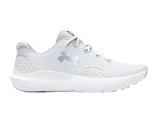 UNDER ARMOUR SURGE 4 RUNNING SHOE WOMEN'S Sneakers & Athletic Shoes Under Armour WHITE/DISTANT GRAY/METALLIC SILVER 5 