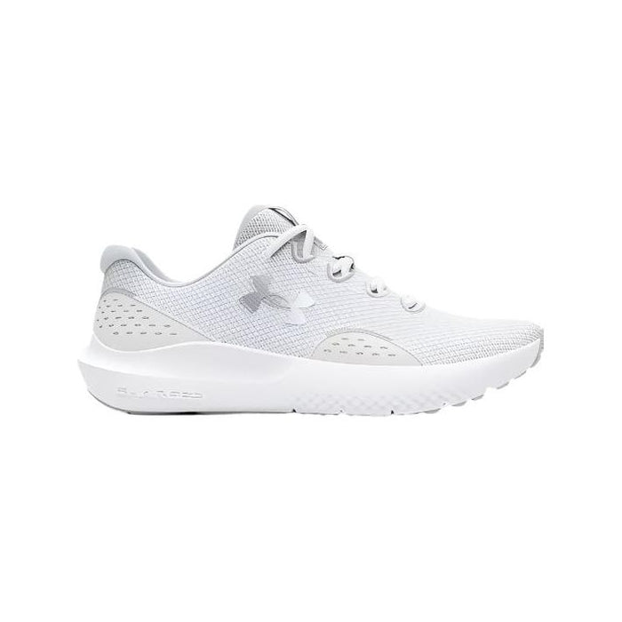 UNDER ARMOUR SURGE 4 RUNNING SHOE WOMEN'S Sneakers & Athletic Shoes Under Armour WHITE/DISTANT GRAY/METALLIC SILVER 5 