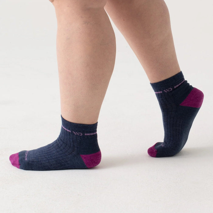 WIDE OPEN SINGLE STRIPE CUSHIONED QUARTER SOCKS WOMEN'S Apparel Wide Open 