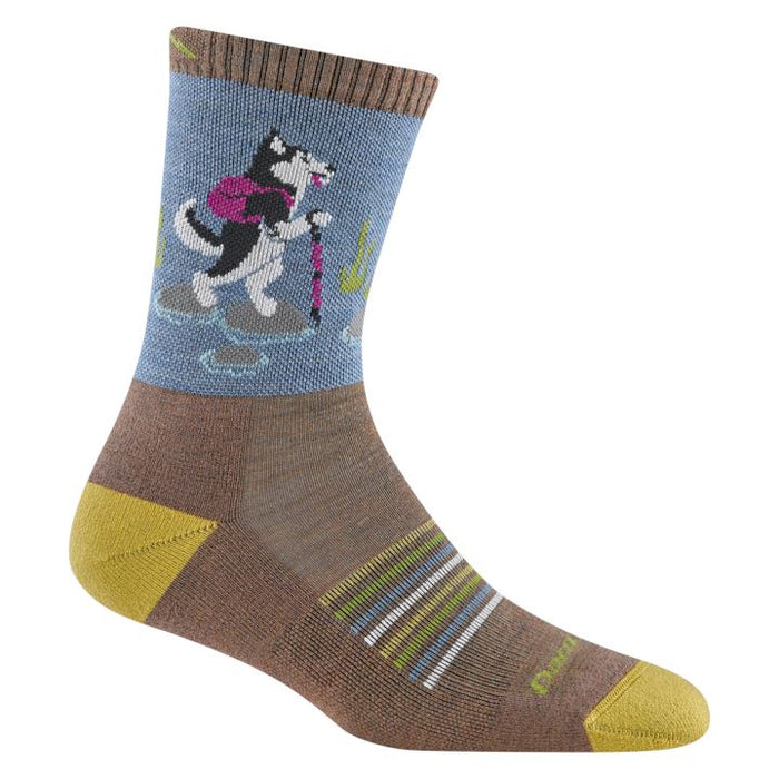 DARN TOUGH CRITTER CLUB MICRO CREW LIGHTWEIGHT HIKING SOCK WOMEN'S Apparel Darn Tough BARK S 