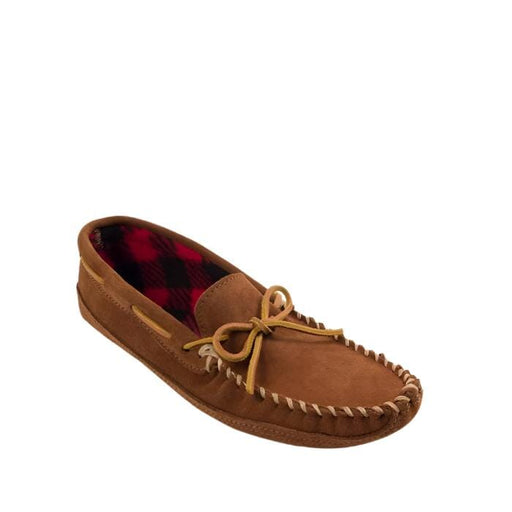 MINNETONKA DOUBLE BOTTOM FLEECE MEN'S Slippers Minnetonka BROWN 7 