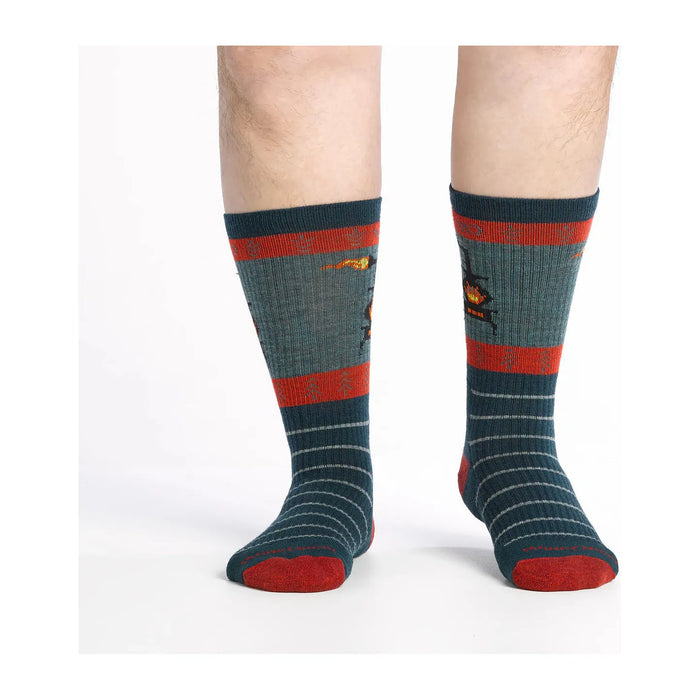 WIDE OPEN STOKED CUSHIONED CREW SOCKS MEN'S Apparel Wide Open 