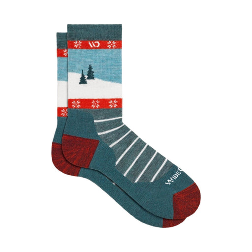 WIDE OPEN SLEIGH ALL DAY CUSHIONED CREW SOCKS WOMEN'S Apparel Wide Open TEAL S 