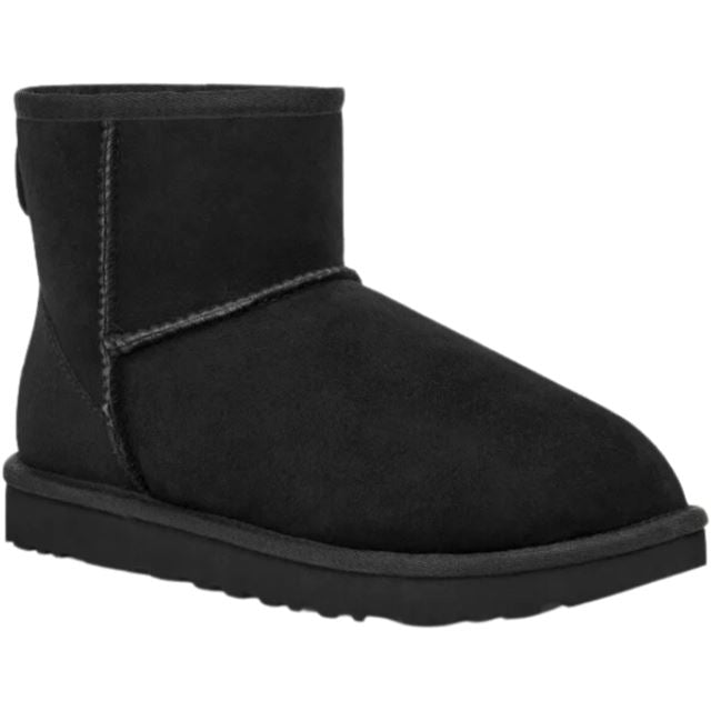 UGG Leather Classic Mini Boots - Black - 9